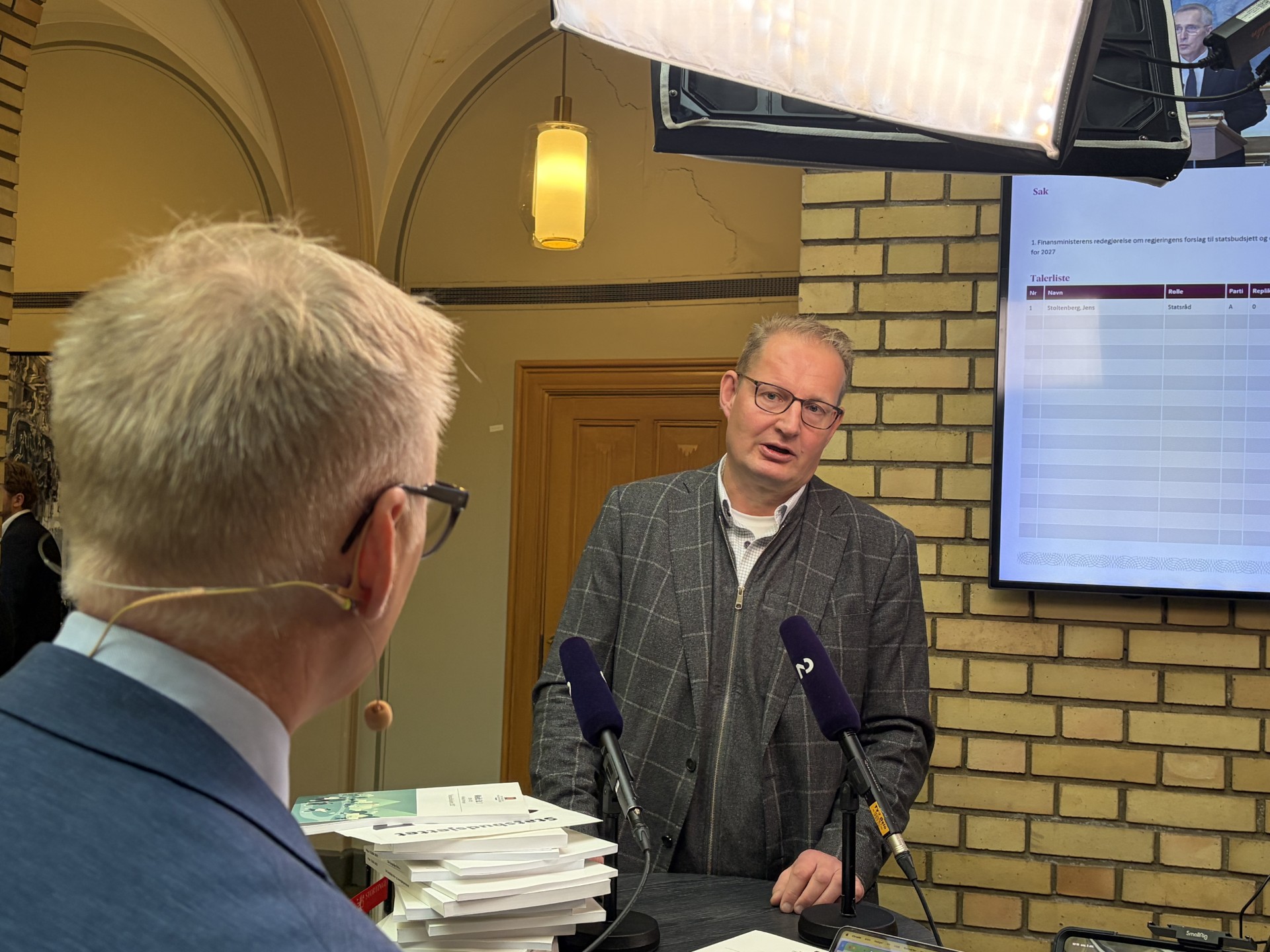 Carsten Henrik Pihl, leder for politisk avdeling i Huseierne i Vandrehallen på Stortinget