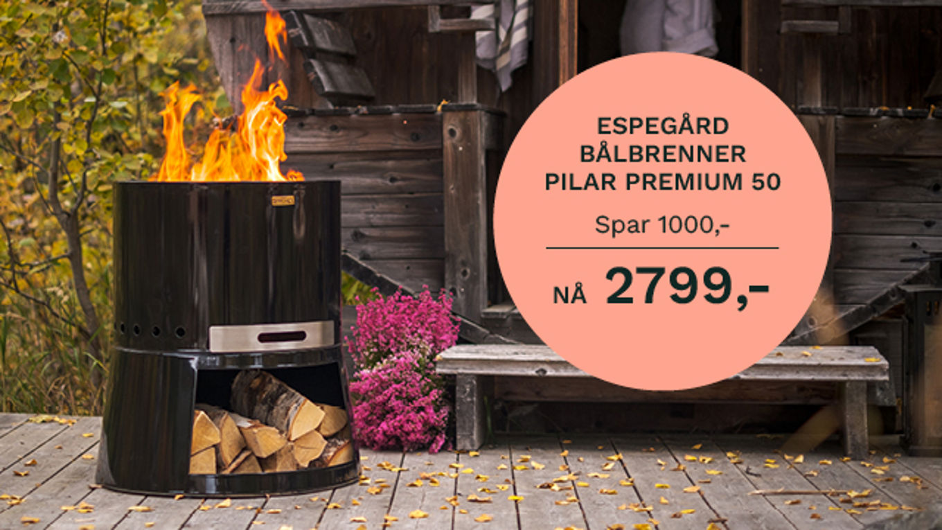 Espegård bålbrenner Pilar Premium 50: Spar 1000 kroner – nå 2799 kroner