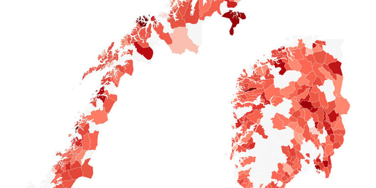 Eiendomsskatten i norske kommuner 2019