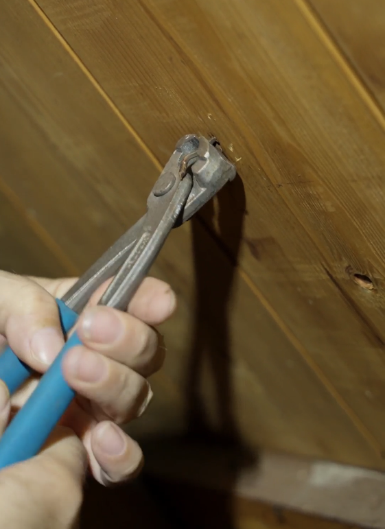 En tang som drar ut en spiker