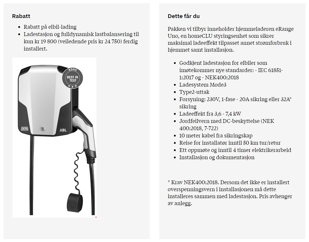 Lader du elbilen i stikkontakten? | Huseierne Installere ladestasjon for elbil. Vi gir deg en fast pris