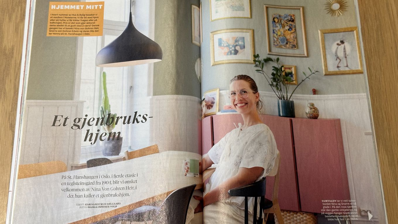 Faksimile av reportasje i Huseiernes medlemsblad Hus & Bolig