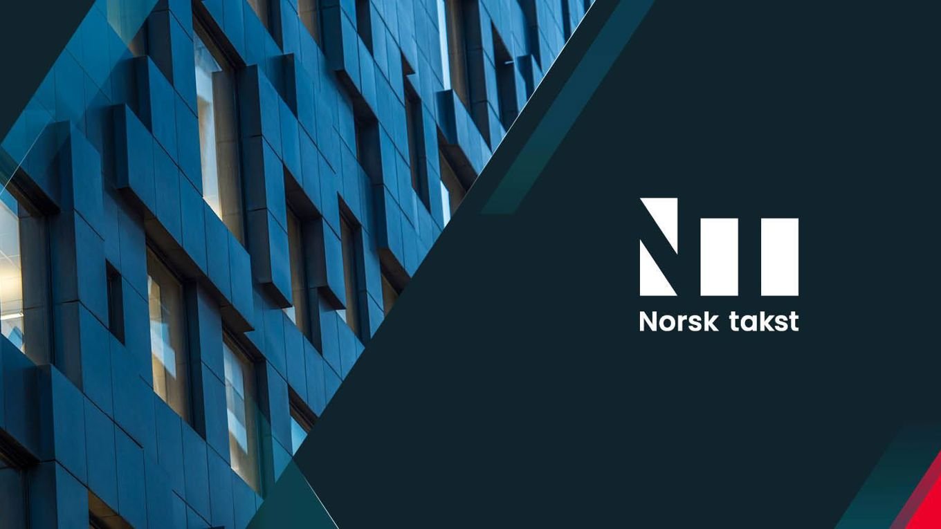 Bygning med Norsk Takst-logo