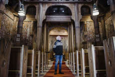 I de eldste delene av Heddal stavkirke er det brukt malmen furu Foto: Hampus Lundgren