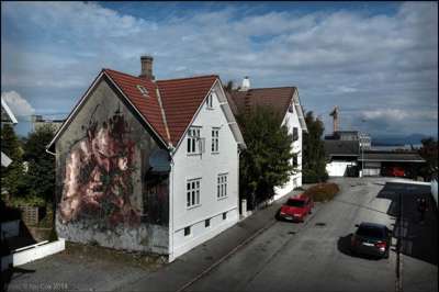 Bildekunst på en bolig i Stavanger. Foto: Ian Cox