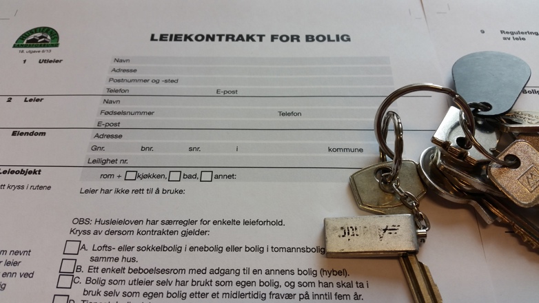 Slik fyller du ut leiekontrakten.