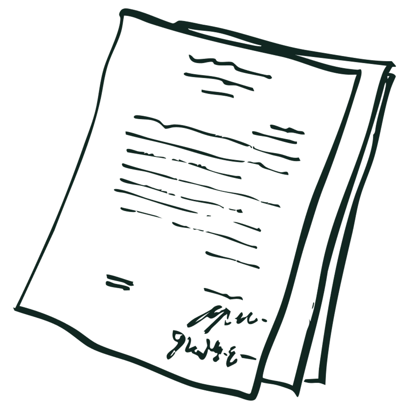 Illustrasjon av en kontrakt